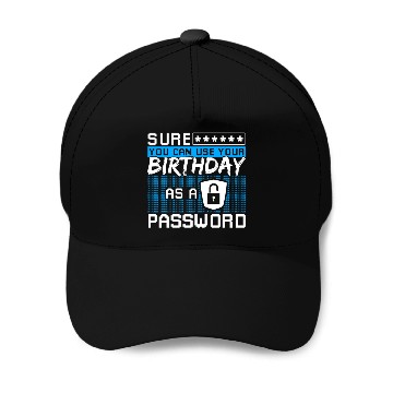 Discover Hacker Cyber Security Easy Password Baseball Caps