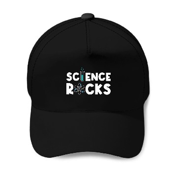 Discover Science Rocks Scientist Chemistry Physics Funny Baseball Caps
