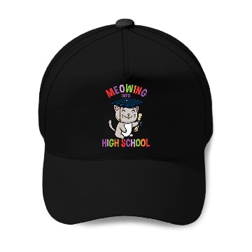Discover Moewing Into High School Cat Back To School Baseball Caps