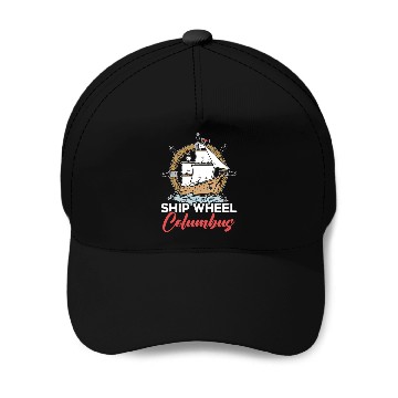 Discover Ship Wheel Columbus Day Christopher Columbus Baseball Caps