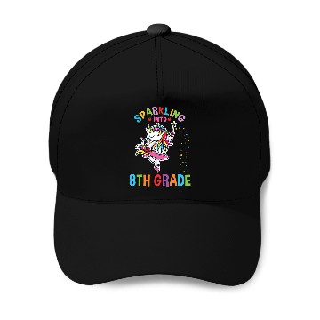 Discover Sparkling Into 8th Grade Back To School Baseball Caps