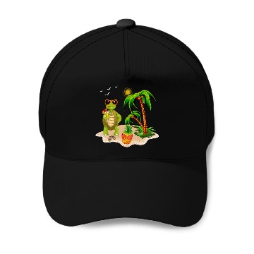 Discover Summer Turtle With Pineapple Baseball Caps