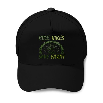 Discover RIDE BIKES AND SAVE EARTH Baseball Caps
