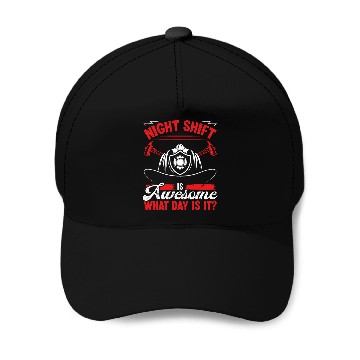 Discover Night Shift Firefighter Volunteer Fire Hose Baseball Caps