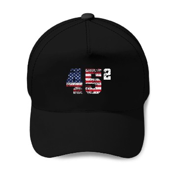 Discover Trump 45 Squared Republican Baseball Caps