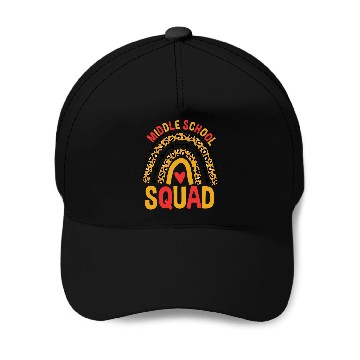 Discover Back To School Leopard Middle School Squad Baseball Caps