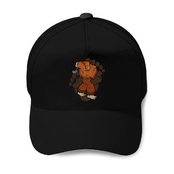 Discover Bigfoot Axe Throwing Sasquatch Throwing Axe Baseball Caps