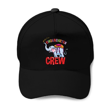 Discover Back To School Elephant Kindergarten Crew Baseball Caps