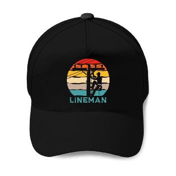 Discover Lineman Retro Vintage Baseball Caps