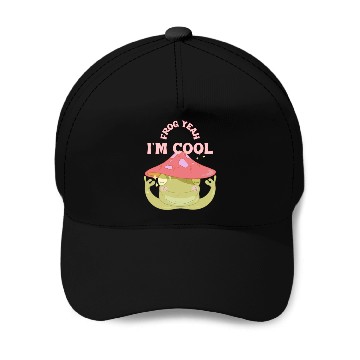 Discover FROG YEAH Funny Cute Frog Baseball Caps