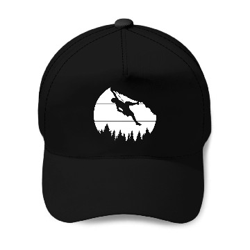 Discover climber forest trees rocks Baseball Caps