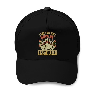 Discover Bowling Bowler Gift Baseball Caps