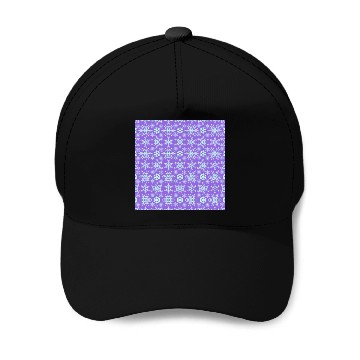 Discover Modern Snowflakes Pattern Purple Blue Baseball Caps