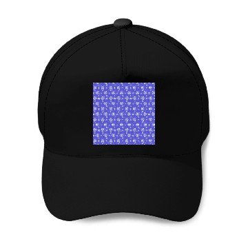 Discover Blue Snowflakes Pattern Baseball Caps