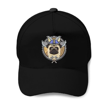 Discover Pug I Valhalla I Viking Baseball Caps