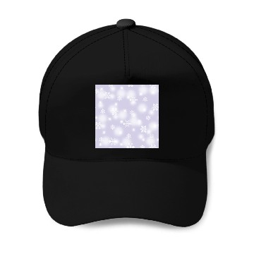 Discover Lavender Snowflakes Pattern Baseball Caps
