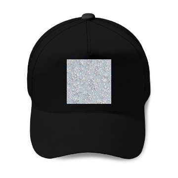 Discover Grey Snowflakes Pattern Baseball Caps