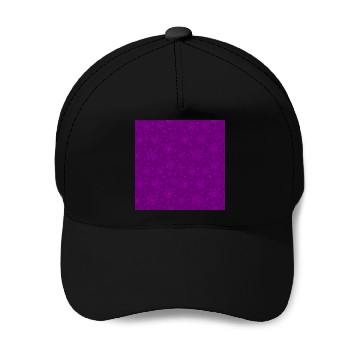 Discover Purple Snowflakes Pattern Baseball Caps