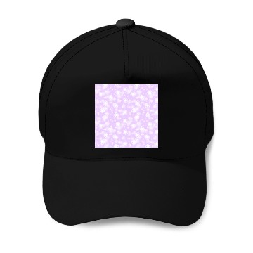 Discover Violet Snowflakes Pattern Baseball Caps
