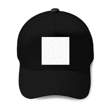 Discover Modern Snowflakes Pattern White Silver Baseball Caps