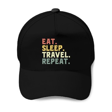 Discover Eat Sleep Travel Repeat Baseball Caps
