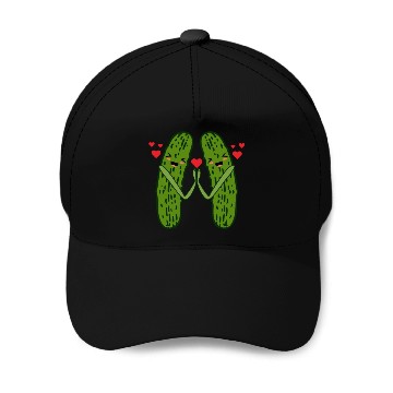 Discover Sweet Couple Pickle Baseball Caps