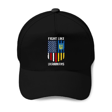 Discover Fight Like Ukrainians Ukraine US Flag Baseball Caps