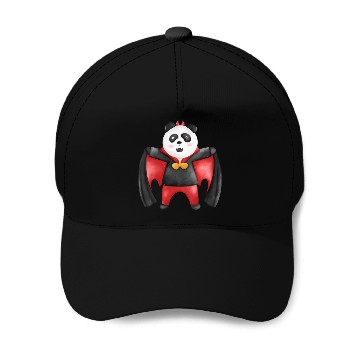 Discover Panda bear in vampire costume Baseball Caps