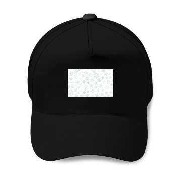 Discover Christmas Snowflakes Pattern Grey White Baseball Caps