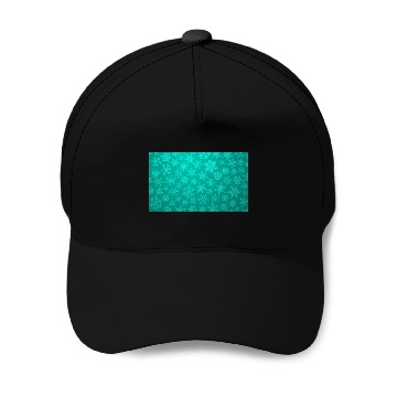 Discover Teal Snowflakes Christmas Pattern Baseball Caps