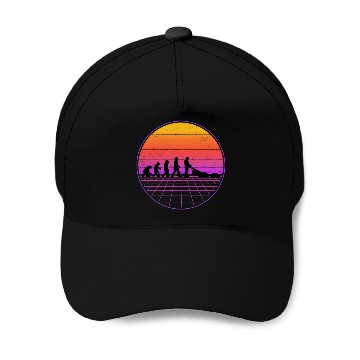 Discover Robotic Lawnmower Evolution Retro Baseball Caps