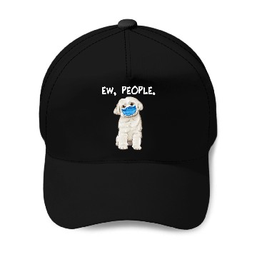 Discover Maltese Ew People Dog Wearing Face Mask Baseball Caps