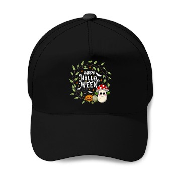 Discover Bat Toadstool Mushroom - Happy Halloween Baseball Caps