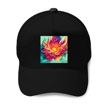 Discover Colorful mandala flower version 7 Baseball Caps