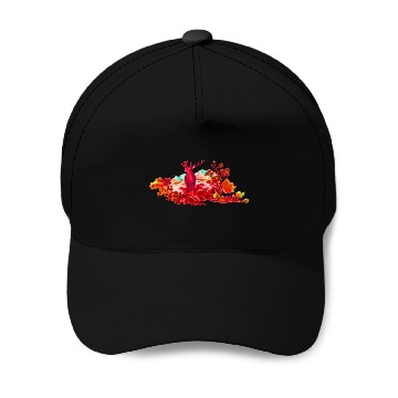Discover Deer Swamp Illustrate Baseball Caps
