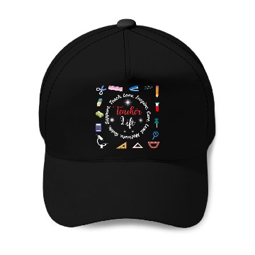 Discover Teacher life Baseball Caps