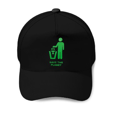 Discover save the planet Baseball Caps
