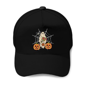 Discover Halloween Costume Floral Ghost Pumpkin SpiderWeb Baseball Caps
