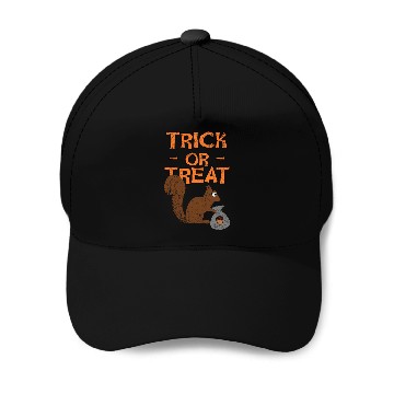 Discover Trick Or Treat Squirrel Baseball Caps