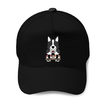 Discover Sushi Lover Border Collie Baseball Caps