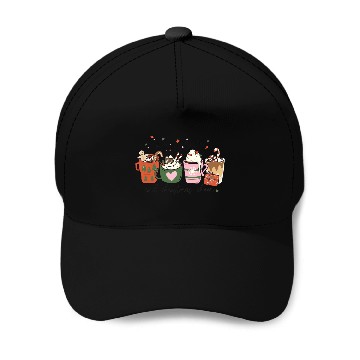 Discover Coffee & Christmas Cheer Baseball Caps
