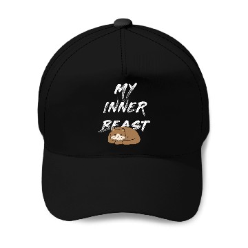 Discover My Inner Beast text white Baseball Caps
