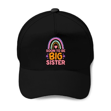 Discover Soon To Be Big Sister Rainbow Baseball Caps