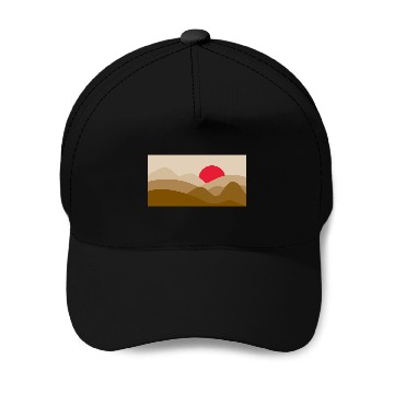 Discover Minimalist Sun Copper Brown Baseball Caps