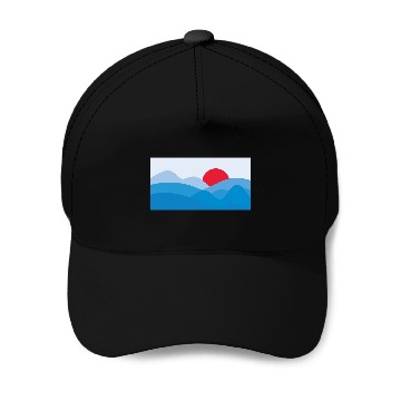 Discover Minimalist Sun Blue Baseball Caps