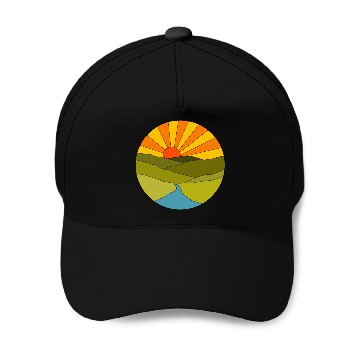 Discover Sunrise geometrical Baseball Caps