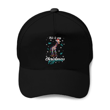 Discover Winter Christmas Pyjama Giraffe Baseball Caps
