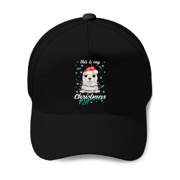 Discover Winter Christmas Pyjama Seal Baseball Caps