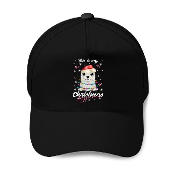 Discover Winter Christmas Pyjama Seal Baseball Caps