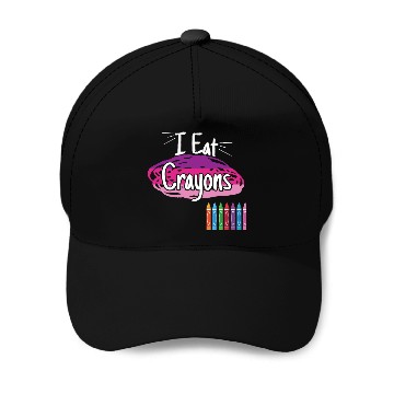 Discover I Eat Crayons Baseball Caps